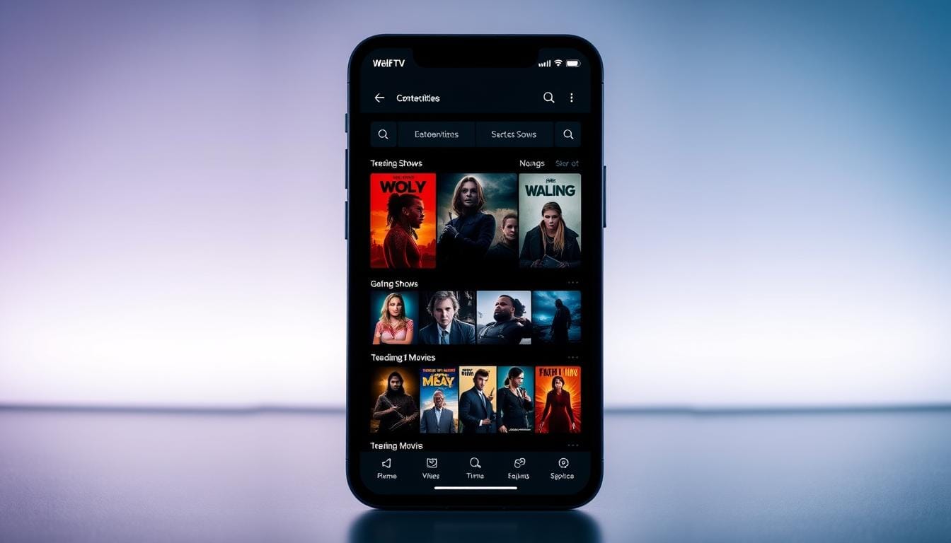 streaming app interface